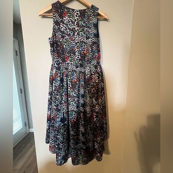 Cynthia Rowley Women’s Size 4 High Low Dress Multicolor Lattice Bouquet Print - Picture 6 of 14